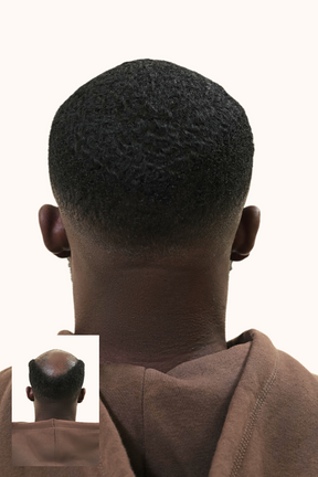 NewFade The Wavey Hair unit: Before and After back view